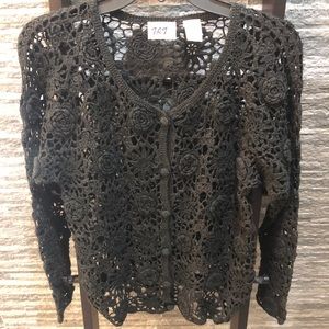 Women’s Knitted Lace Design Sweater